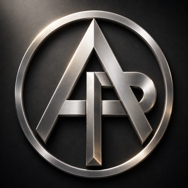 Ali Paarseh personal brand monogram, the AP emblem